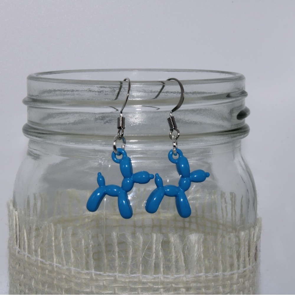Balloon Dog Fishhook Earrings